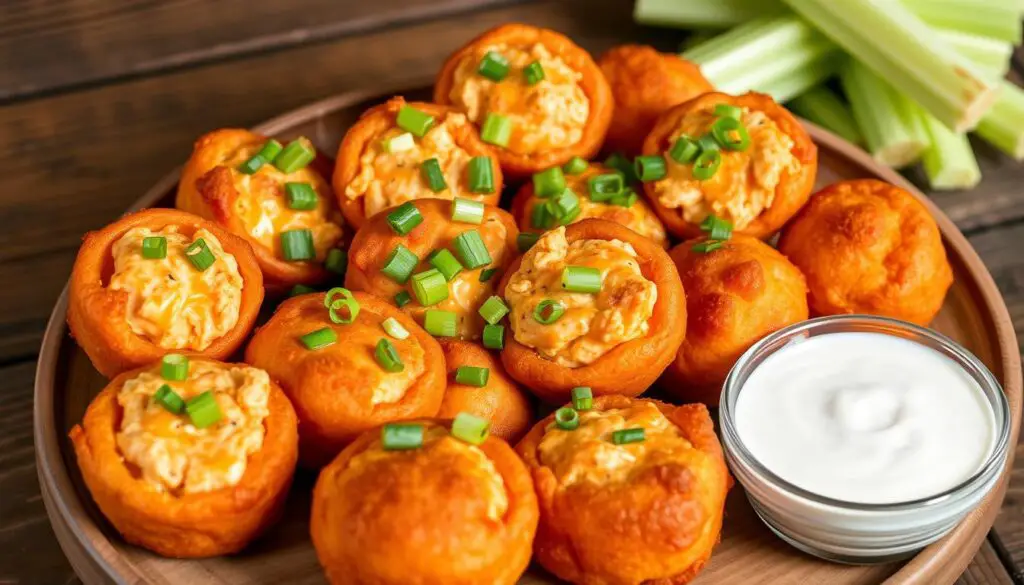 buffalo chicken dip bites