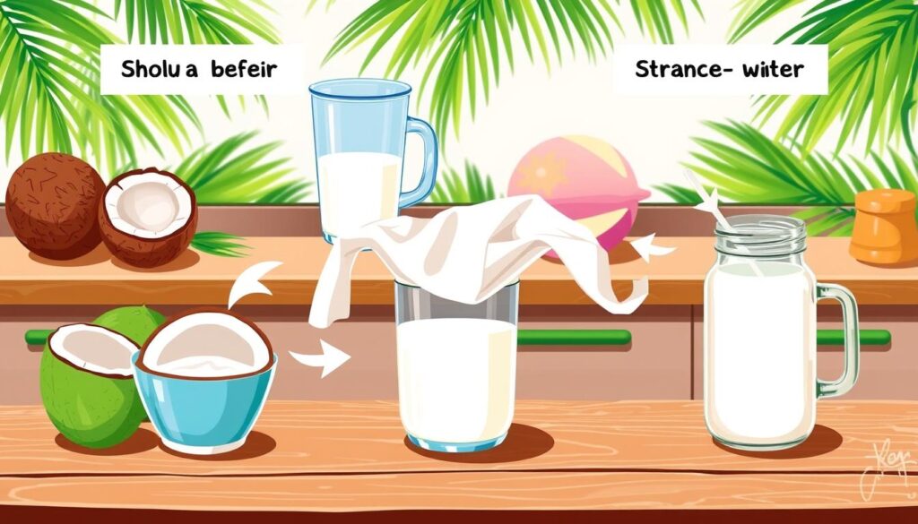 step-by-step guide to making coconut milk